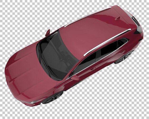 SUV sobre fondo transparente. Representación 3d - ilustración