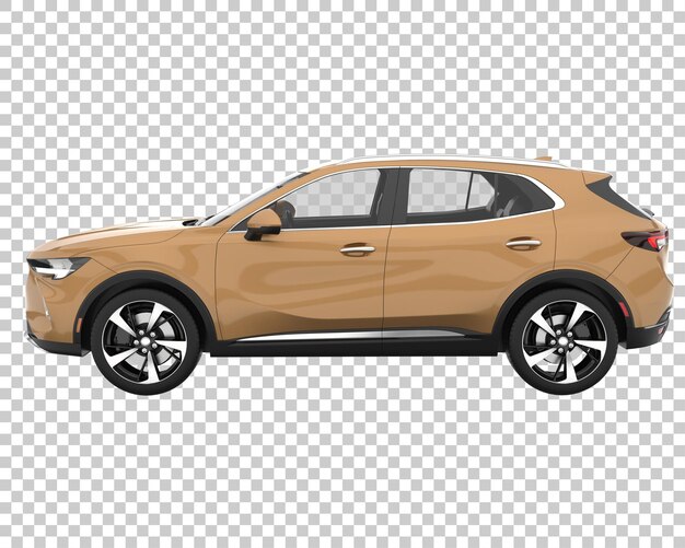 SUV sobre fondo transparente. Representación 3d - ilustración