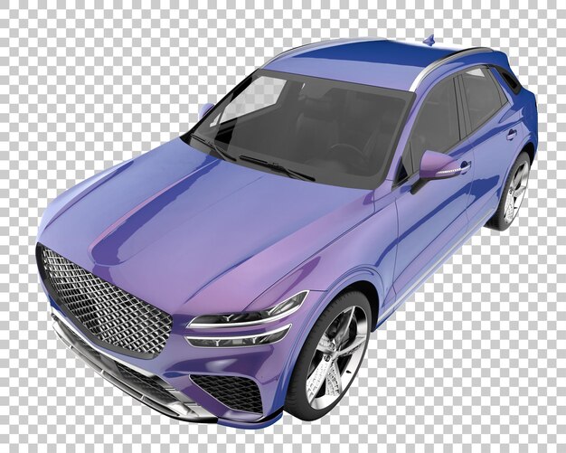 SUV sobre fondo transparente. Representación 3d - ilustración