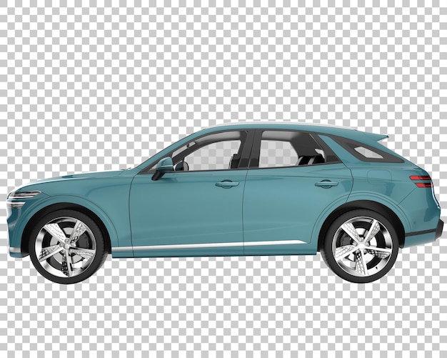 SUV sobre fondo transparente. Representación 3d - ilustración