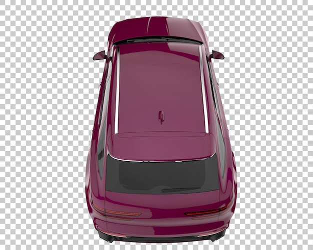 SUV sobre fondo transparente. Representación 3d - ilustración