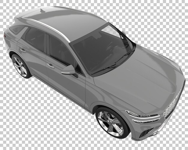 SUV sobre fondo transparente. Representación 3d - ilustración