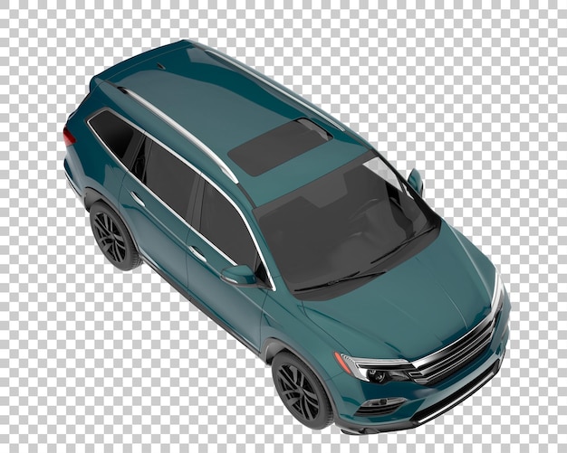 SUV sobre fondo transparente. Representación 3d - ilustración