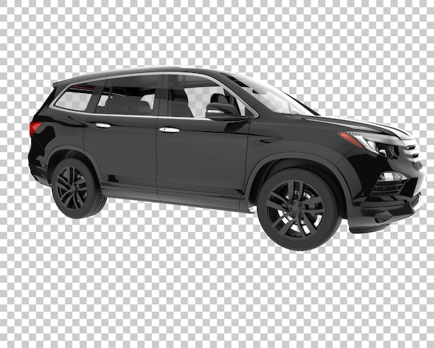 SUV sobre fondo transparente. Representación 3d - ilustración