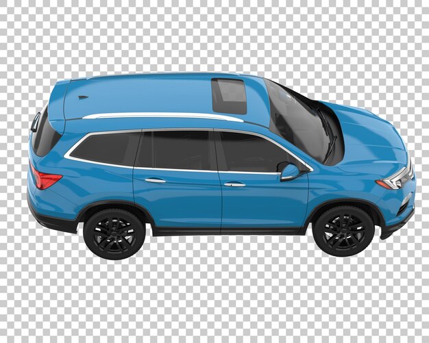 SUV sobre fondo transparente. Representación 3d - ilustración