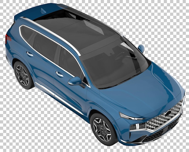 SUV sobre fondo transparente. Representación 3d - ilustración
