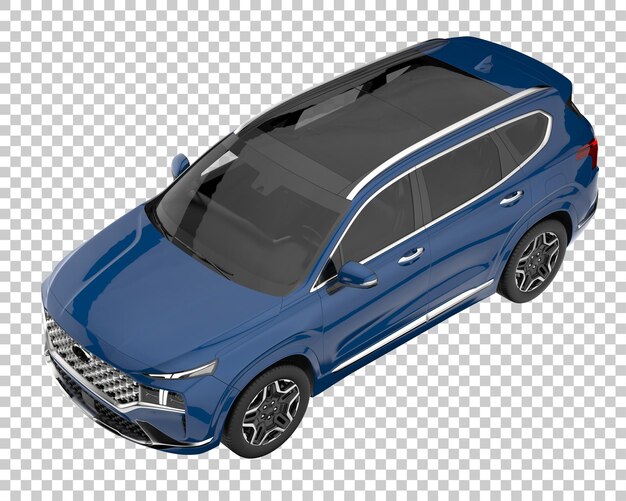 SUV sobre fondo transparente. Representación 3d - ilustración