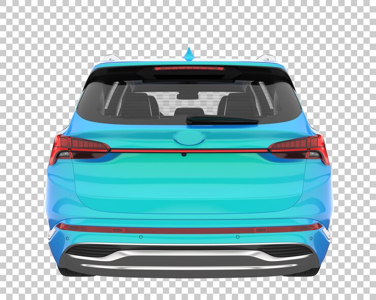 PSD suv sobre fondo transparente. representación 3d - ilustración