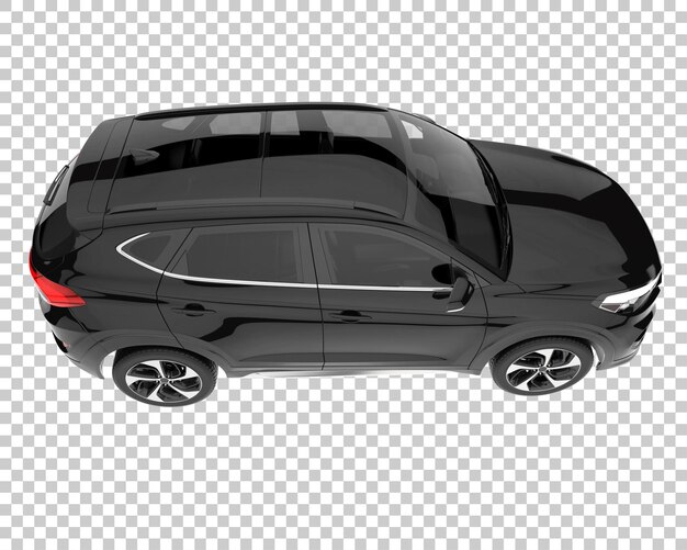 SUV sobre fondo transparente. Representación 3d - ilustración