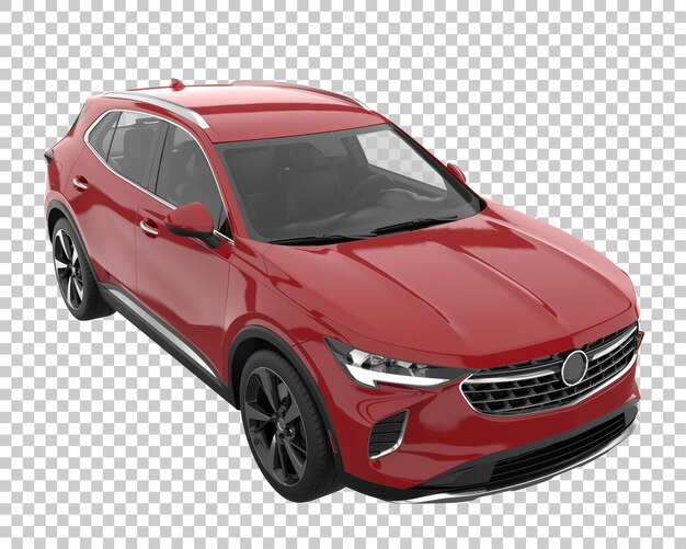 SUV sobre fondo transparente. Representación 3d - ilustración