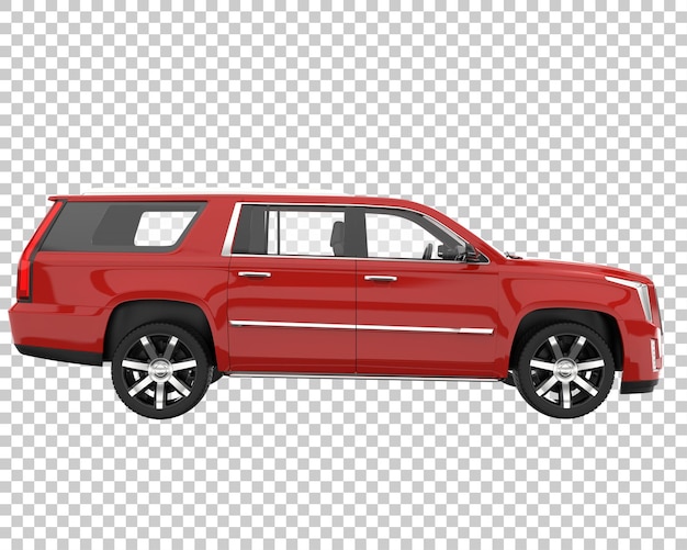 SUV sobre fondo transparente. Representación 3d - ilustración