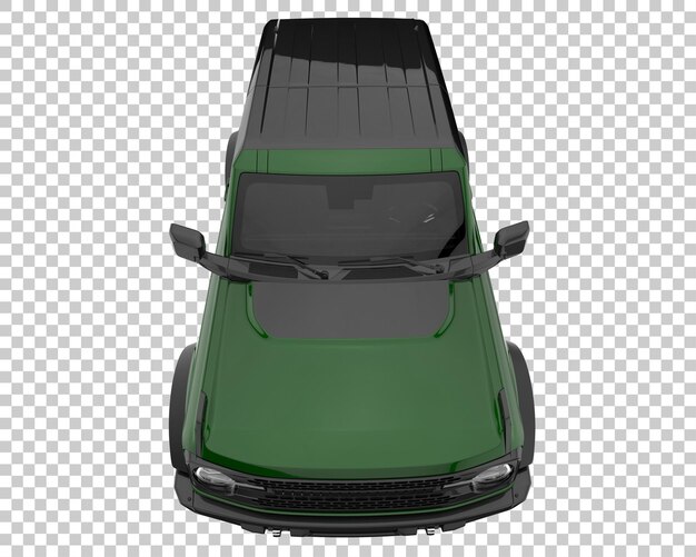 SUV sobre fondo transparente. Representación 3d - ilustración