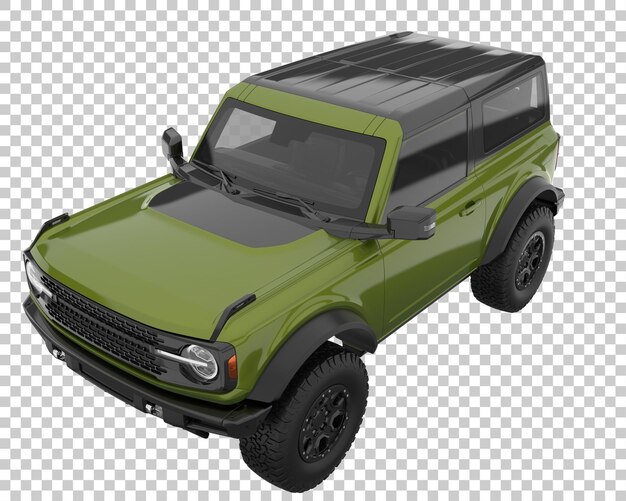 SUV sobre fondo transparente. Representación 3d - ilustración