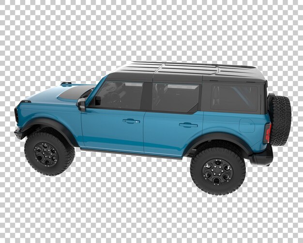 SUV sobre fondo transparente. Representación 3d - ilustración