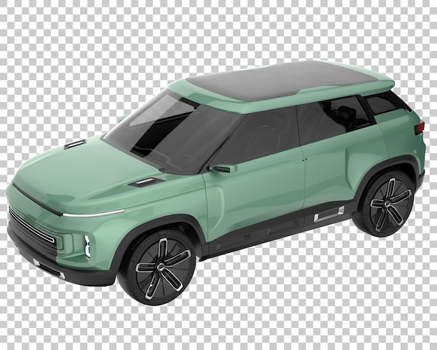 SUV sobre fondo transparente. Representación 3d - ilustración