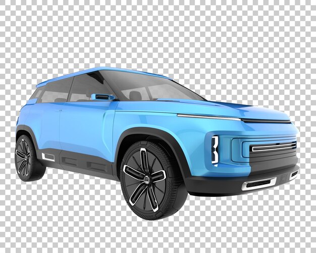 SUV sobre fondo transparente. Representación 3d - ilustración