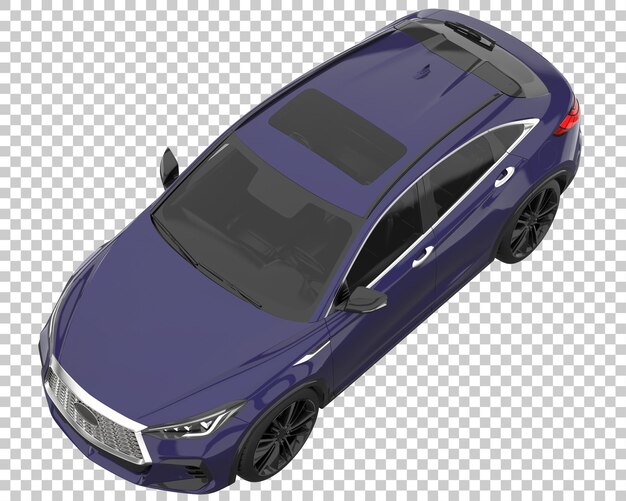 SUV sobre fondo transparente. Representación 3d - ilustración