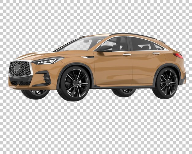 SUV sobre fondo transparente. Representación 3d - ilustración