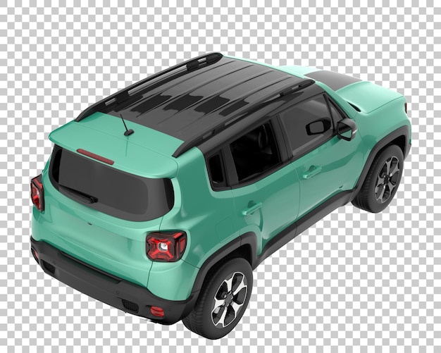 SUV sobre fondo transparente. Representación 3d - ilustración