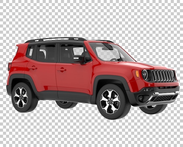 SUV sobre fondo transparente. Representación 3d - ilustración
