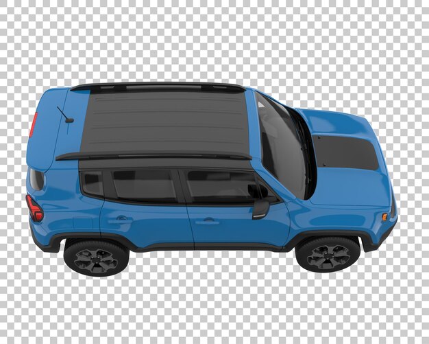 SUV sobre fondo transparente. Representación 3d - ilustración