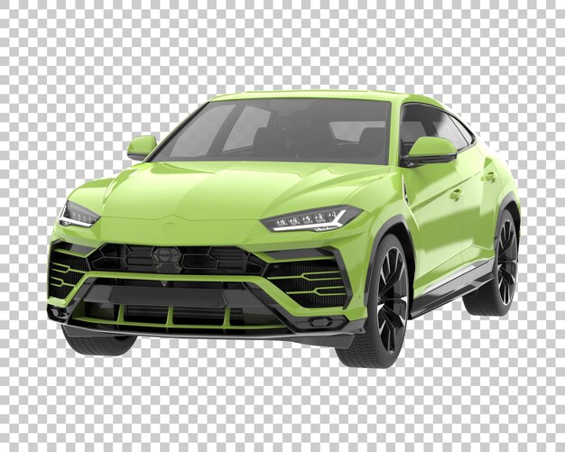 SUV sobre fondo transparente. Representación 3d - ilustración