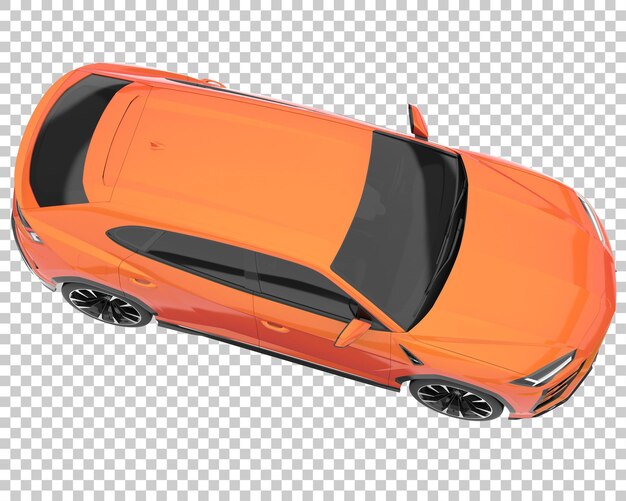 SUV sobre fondo transparente. Representación 3d - ilustración