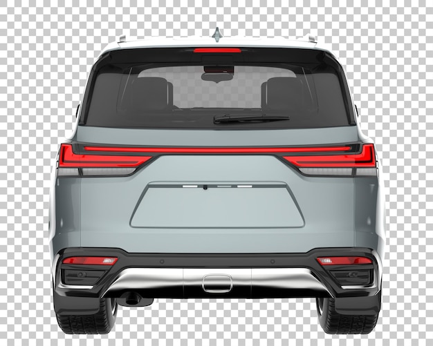 SUV sobre fondo transparente. Representación 3d - ilustración