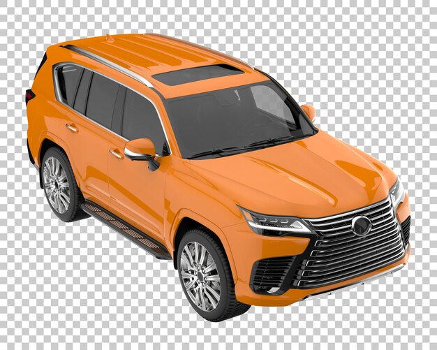 SUV sobre fondo transparente. Representación 3d - ilustración