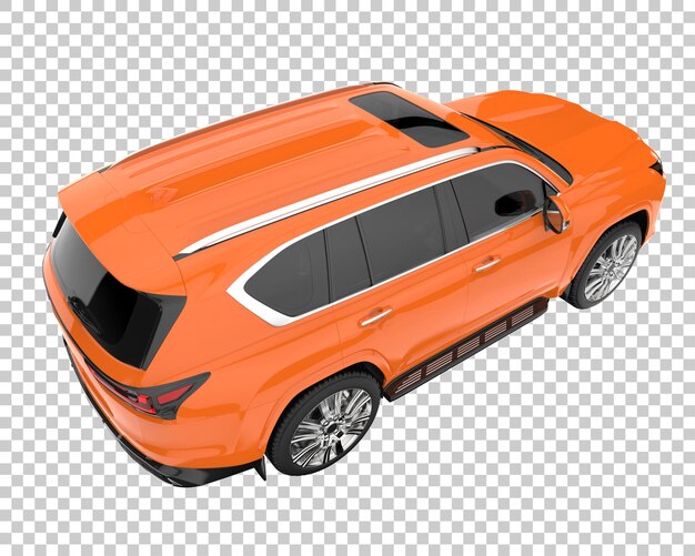 SUV sobre fondo transparente. Representación 3d - ilustración