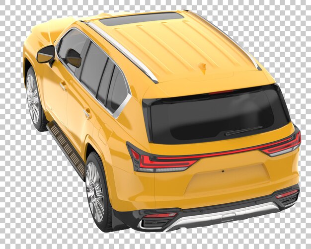 SUV sobre fondo transparente. Representación 3d - ilustración