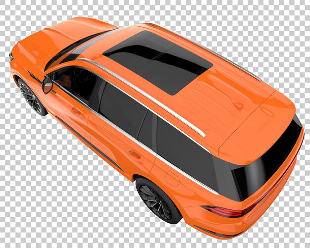 SUV sobre fondo transparente. Representación 3d - ilustración