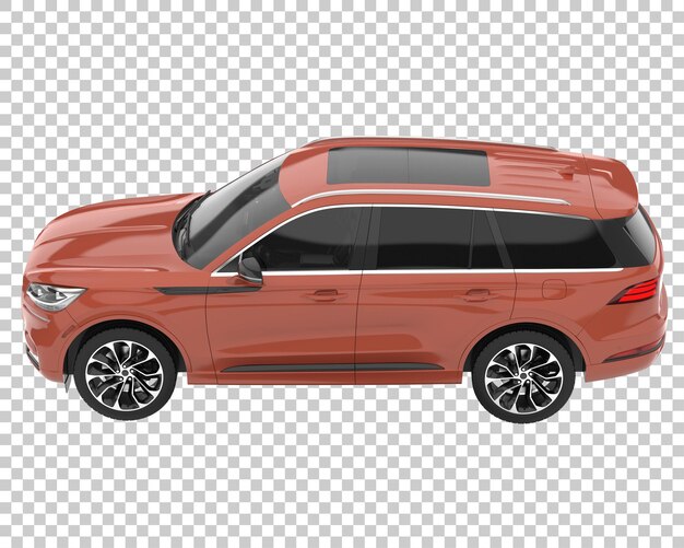 SUV sobre fondo transparente. Representación 3d - ilustración