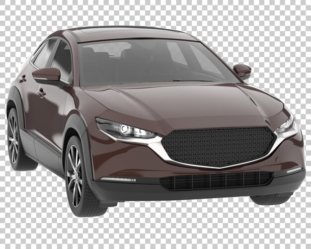 SUV sobre fondo transparente. Representación 3d - ilustración