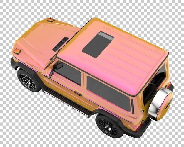 SUV sobre fondo transparente. Representación 3d - ilustración
