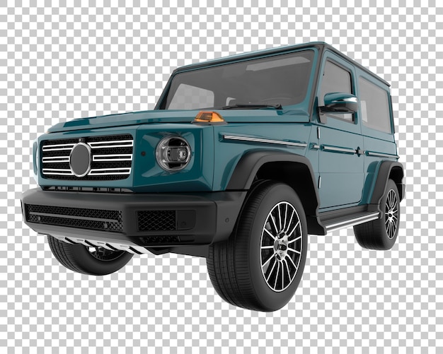 SUV sobre fondo transparente. Representación 3d - ilustración