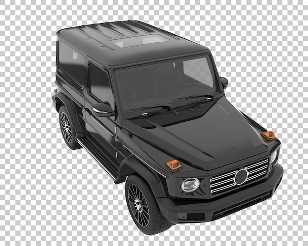 SUV sobre fondo transparente. Representación 3d - ilustración