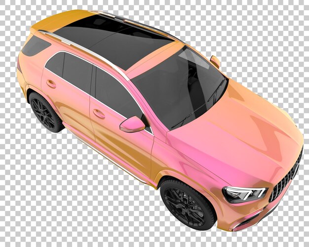SUV sobre fondo transparente. Representación 3d - ilustración