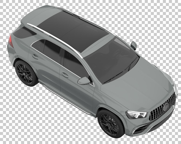 SUV sobre fondo transparente. Representación 3d - ilustración