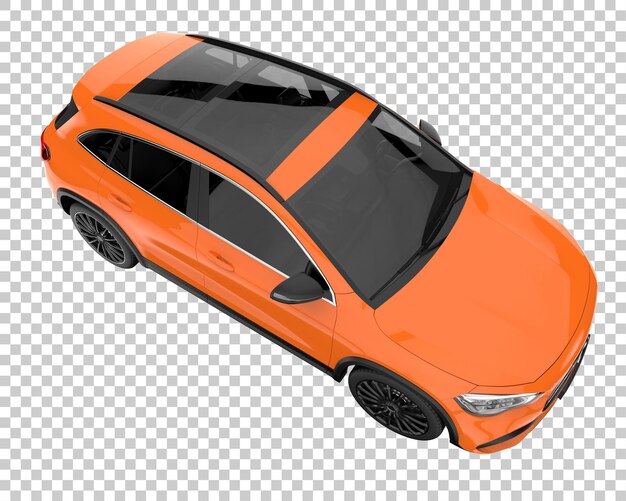 SUV sobre fondo transparente. Representación 3d - ilustración