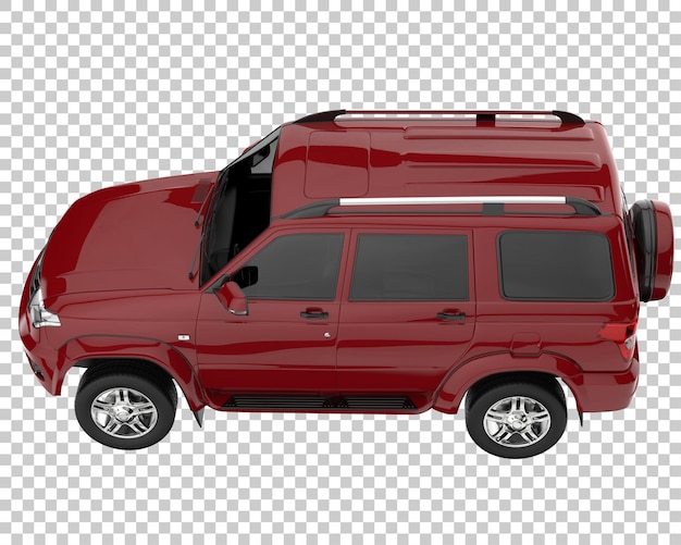 PSD suv sobre fondo transparente. representación 3d - ilustración