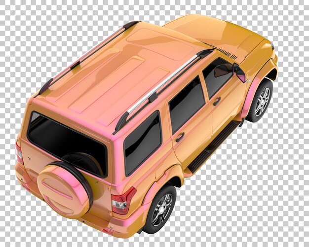 SUV sobre fondo transparente. Representación 3d - ilustración