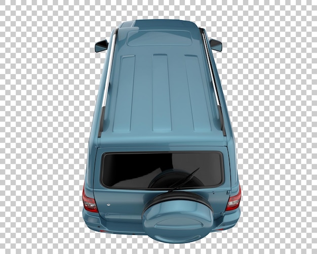 SUV sobre fondo transparente. Representación 3d - ilustración