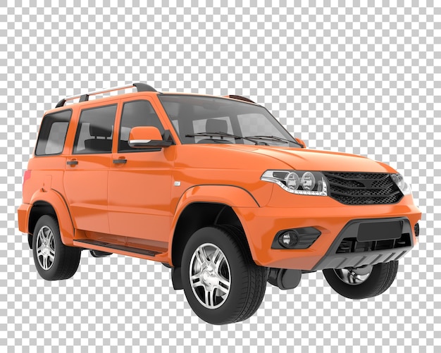 SUV sobre fondo transparente. Representación 3d - ilustración