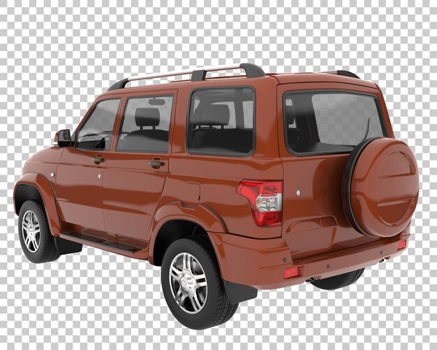 SUV sobre fondo transparente. Representación 3d - ilustración