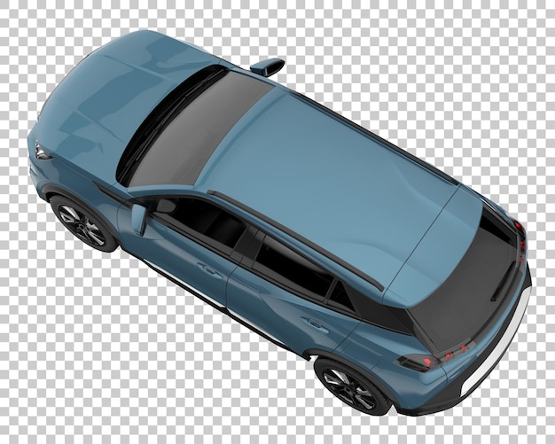 SUV sobre fondo transparente. Representación 3d - ilustración