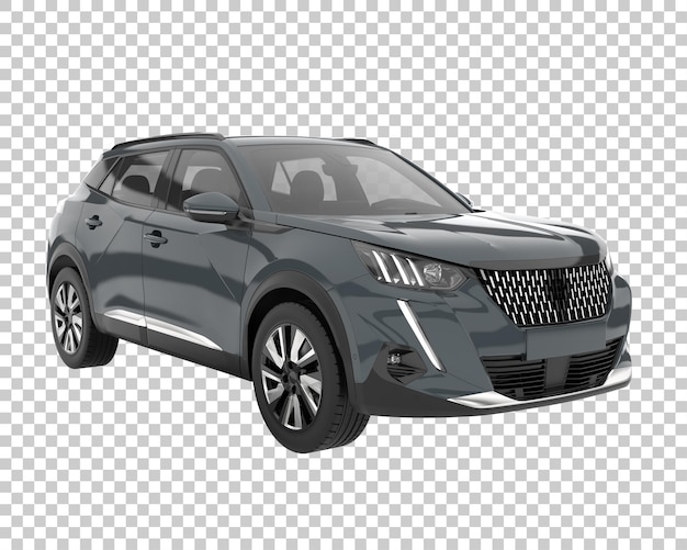 SUV sobre fondo transparente. Representación 3d - ilustración