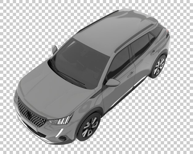 SUV sobre fondo transparente. Representación 3d - ilustración