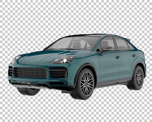 SUV sobre fondo transparente. Representación 3d - ilustración