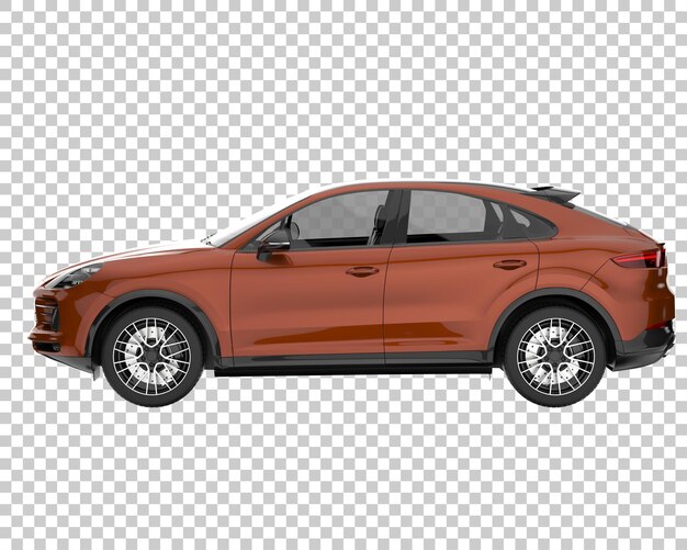 SUV sobre fondo transparente. Representación 3d - ilustración